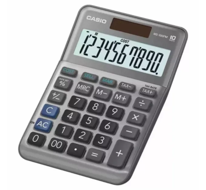 Casio Калькулятор Casio MS-100FM-WA-EP, сірий (CALC-CAS-MS-100FM-WA)
