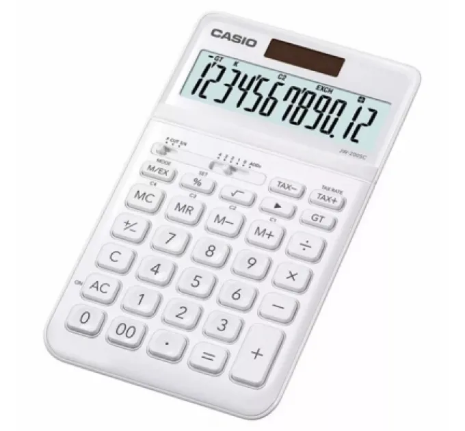 Casio Калькулятор Casio JW-200SC-WE-W-E, білий (CALC-CAS-JW-200SC-WE)