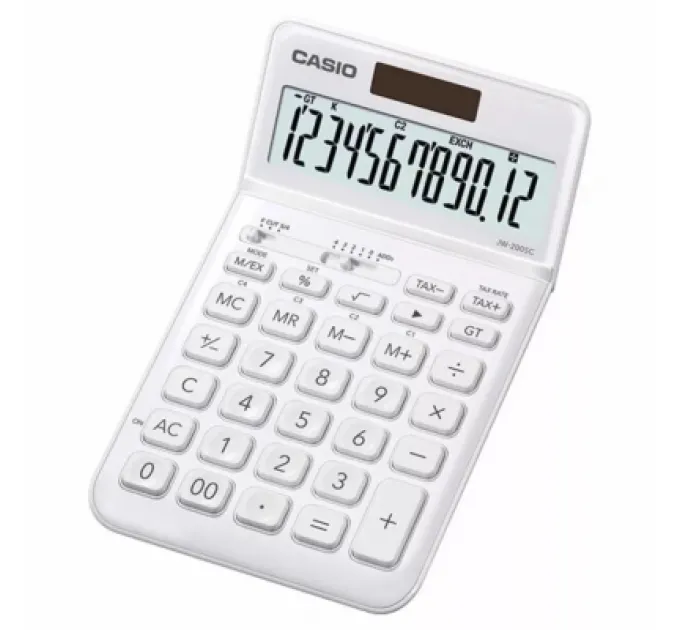 Casio Калькулятор Casio JW-200SC-WE-W-E, білий (CALC-CAS-JW-200SC-WE)