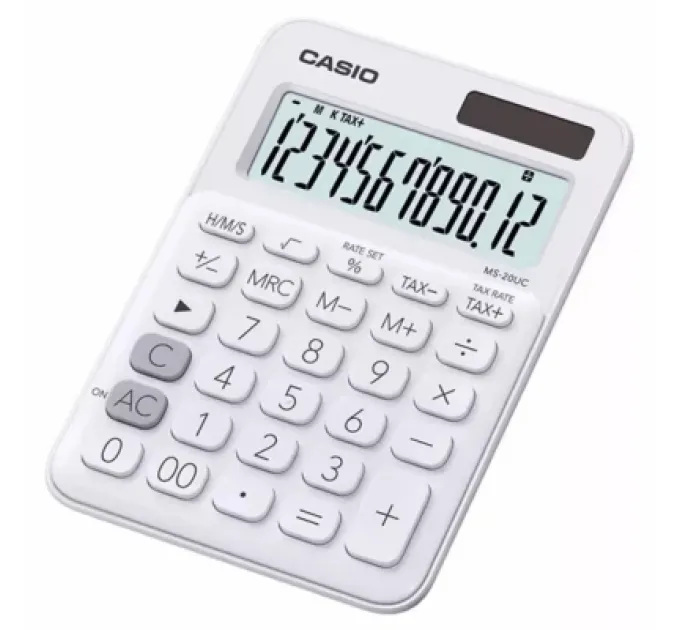 Casio Калькулятор Casio MS-20UC-WE-W-EC, білий (CALC-CAS-MS-20UC-WE)