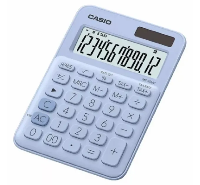Casio Калькулятор Casio MS-20UC-LB-W-EC, блакитний (CALC-CAS-MS-20UC-LB)