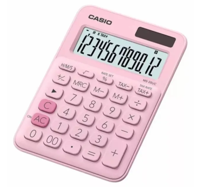 Casio Калькулятор Casio MS-20UC-PK-W-UC), рожевий (CALC-CAS-MS-20UC-PK)