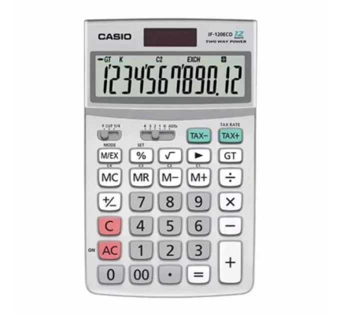 Casio Калькулятор Casio JF-120ECO-W-EP, сірий (CALC-CAS-JF-120ECO-W)