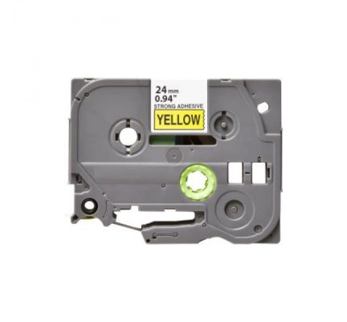 UKRMARK Стрічка для принтера етикеток UKRMARK B-S-T651P, з посиленою адгезією, 24мм х 8м, black on yellow, аналог TZe-S651 (900332)