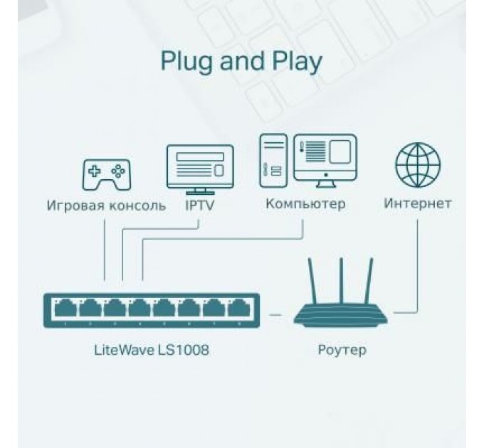 TP-Link Комутатор мережевий TP-Link LS1008