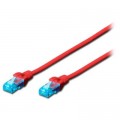 Assmann Патч-корд 3м, UTP, cat.5e, AWG 26/7, CCA, PVC, red Digitus (DK-1512-030/R)