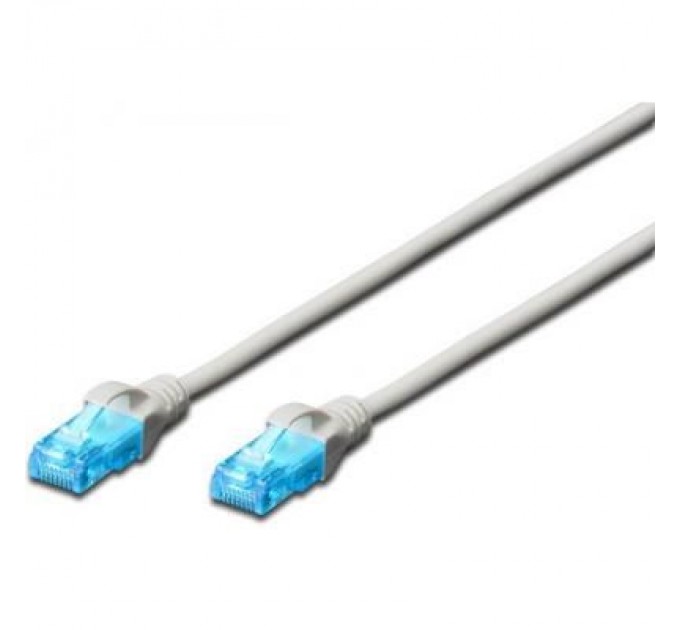 Assmann Патч-корд 10м, UTP, cat.5e, AWG 26/7, CCA, PVC, grey Digitus (DK-1512-100)