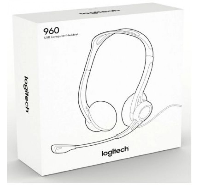Logitech Навушники Logitech PC 960 Stereo Headset USB (981-000100)