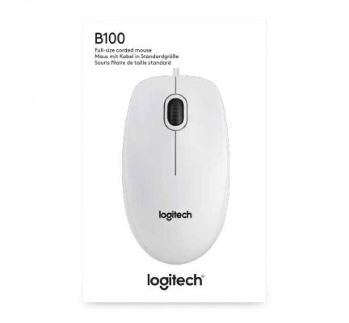 Logitech Мишка Logitech B100 White (910-003360)