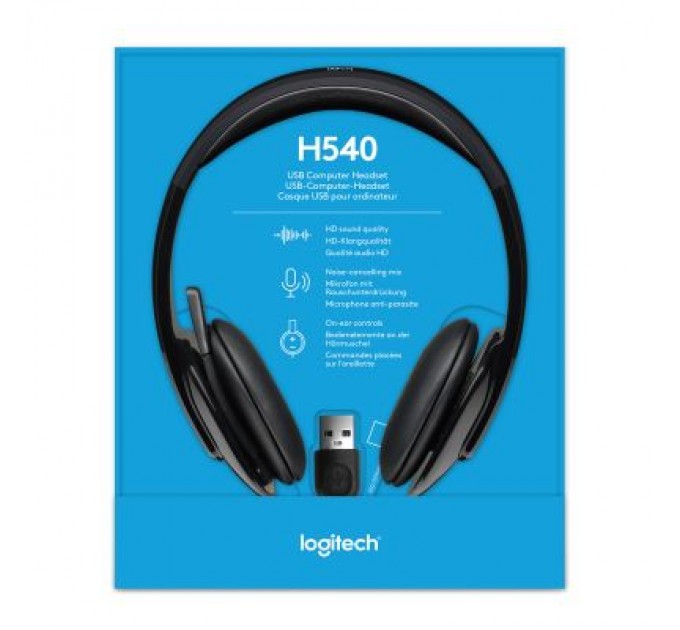 Logitech Навушники Logitech H540 USB Headset (981-000480)