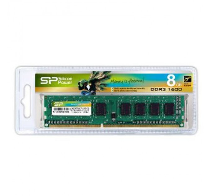 Silicon Power Модуль пам'яті для комп'ютера DDR3 8GB 1600 MHz Silicon Power (SP008GBLTU160N02)