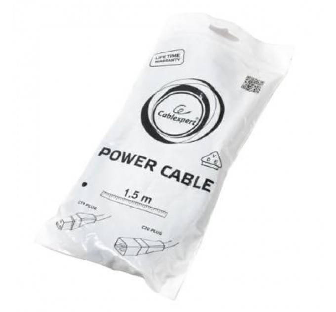 Cablexpert Кабель живлення Cablexpert C19 to C20 1.5m 1.5mm2 16A (PC-189-C19)