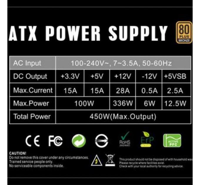 Gamemax Блок живлення Gamemax 450W (GP-450)