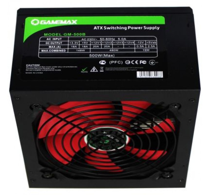 Gamemax Блок живлення Gamemax 500W (GM-500B)