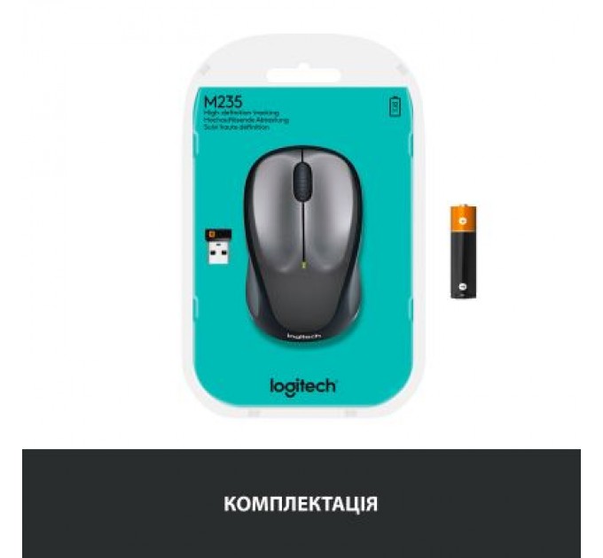 Logitech Мишка Logitech M235 Grey (910-002201)