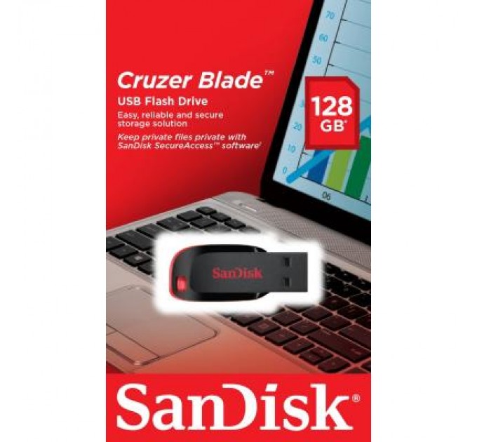 SanDisk USB флеш накопичувач SanDisk 128GB Cruzer Blade USB 2.0 (SDCZ50-128G-B35)
