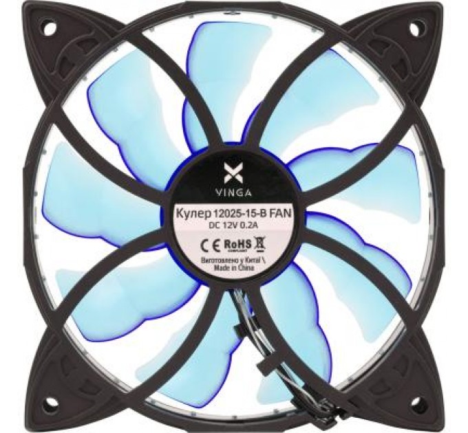 Vinga Кулер до корпусу Vinga 12025-15-B
