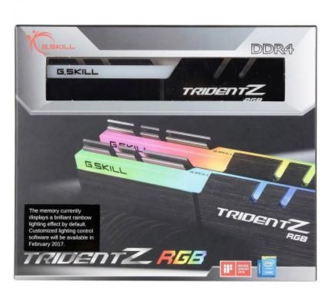 G.Skill Модуль пам'яті для комп'ютера DDR4 16GB (2x8GB) 3000 MHz TridentZ RGB Black G.Skill (F4-3000C16D-16GTZR)