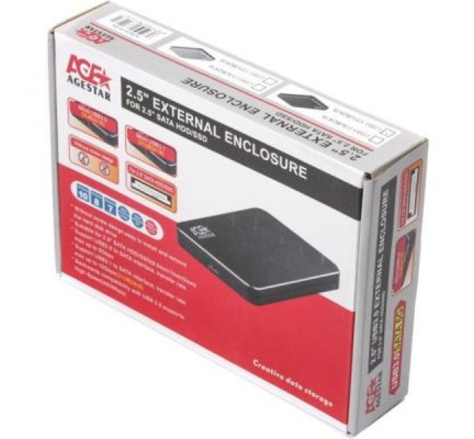 AgeStar Кишеня зовнішня AgeStar 2.5", USB3.1, черный (31UB2A18 (Black))