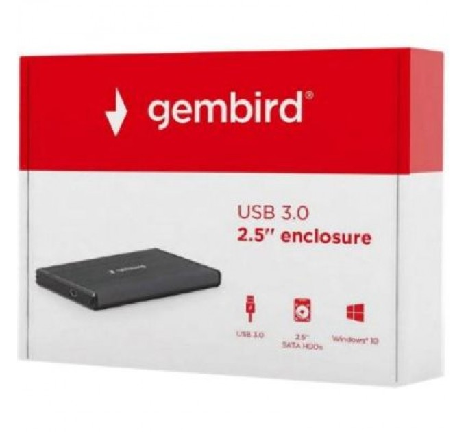 Gembird Кишеня зовнішня Gembird 2.5" USB3.0 black (EE2-U3S-3)
