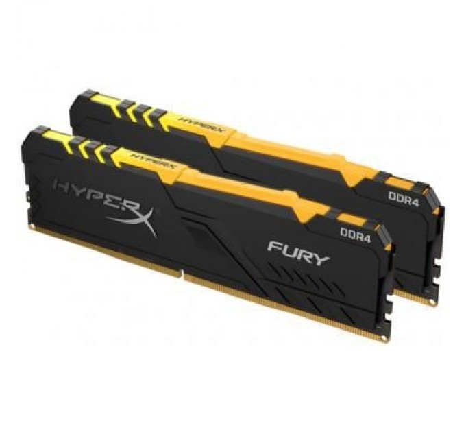 Kingston Fury (ex.HyperX) Модуль пам'яті для комп'ютера DDR4 16GB (2x8GB) 3200 MHz HyperX FURY RGB Kingston Fury (ex.HyperX) (HX432C16FB3AK2/16)