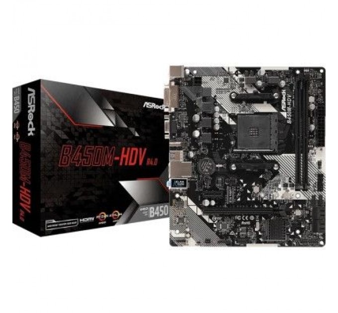 ASRock Материнська плата ASRock B450M-HDV R4.0