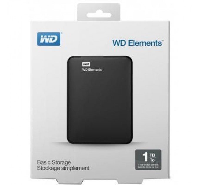WESTERN DIGITAL Зовнішній жорсткий диск 2.5" 1TB WD (WDBUZG0010BBK-WESN)