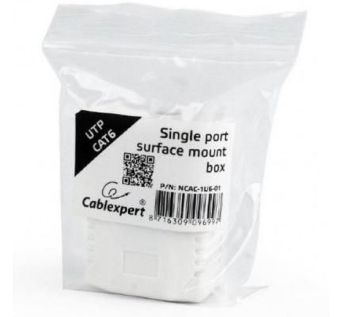 Cablexpert Комп'ютерна розетка Cablexpert RJ45x1 UTP cat.6 (NCAC-1U6-01)