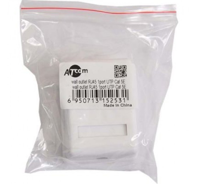 Atcom Комп'ютерна розетка Atcom RJ45 x1 UTP cat.6 (60251)