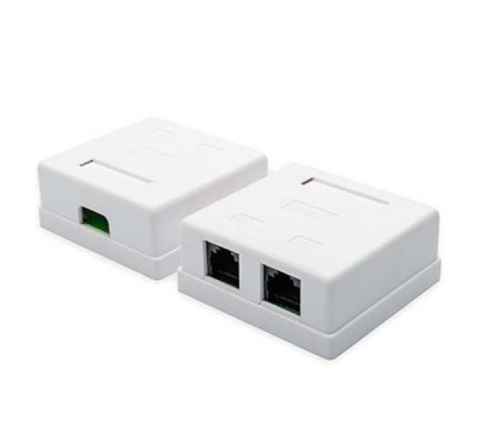 Atcom Комп'ютерна розетка Atcom RJ45 x2 UTP cat.6 (60252)