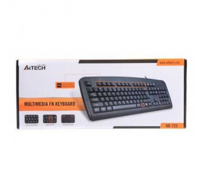 A4Tech Клавіатура A4Tech KB-720 Black USB
