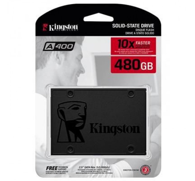 Kingston Накопичувач SSD 2.5" 480GB Kingston (SA400S37/480G)