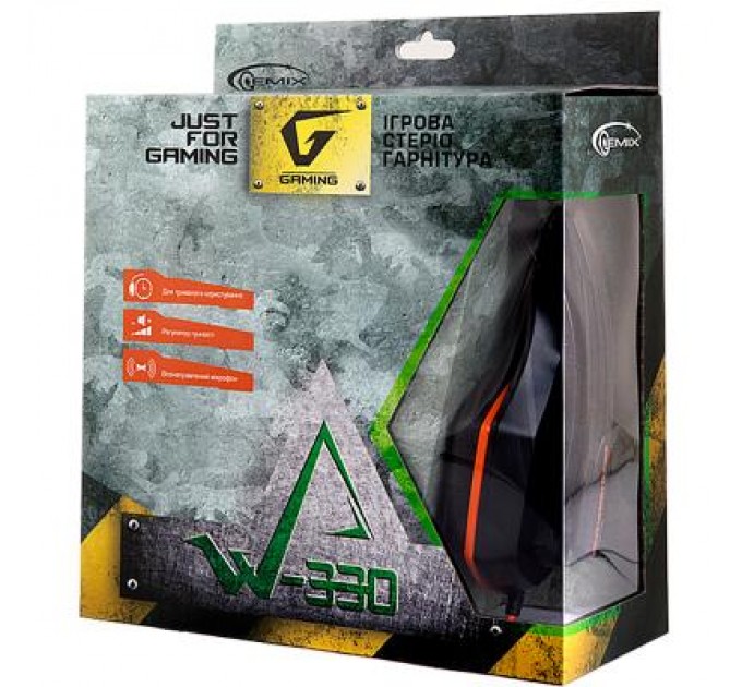 Gemix Навушники Gemix W-330 black-orange