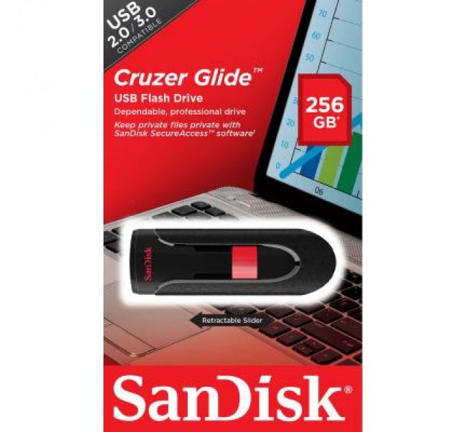 SanDisk USB флеш накопичувач SanDisk 256GB Cruzer Glide USB 3.0 (SDCZ60-256G-B35)