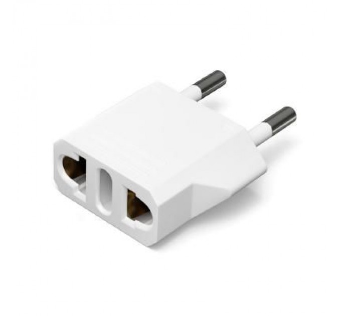 PowerPlant Перехідник PowerPlant 220В EU/US белый (DV00DV0023)