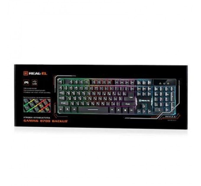 REAL-EL Клавіатура REAL-EL 8700 Gaming Backlit, black