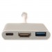 PowerPlant Перехідник USB C-Type - HDMI/USB PowerPlant (KD00AS1306)