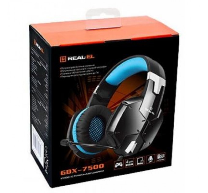 REAL-EL Навушники REAL-EL GDX-7500 black-blue