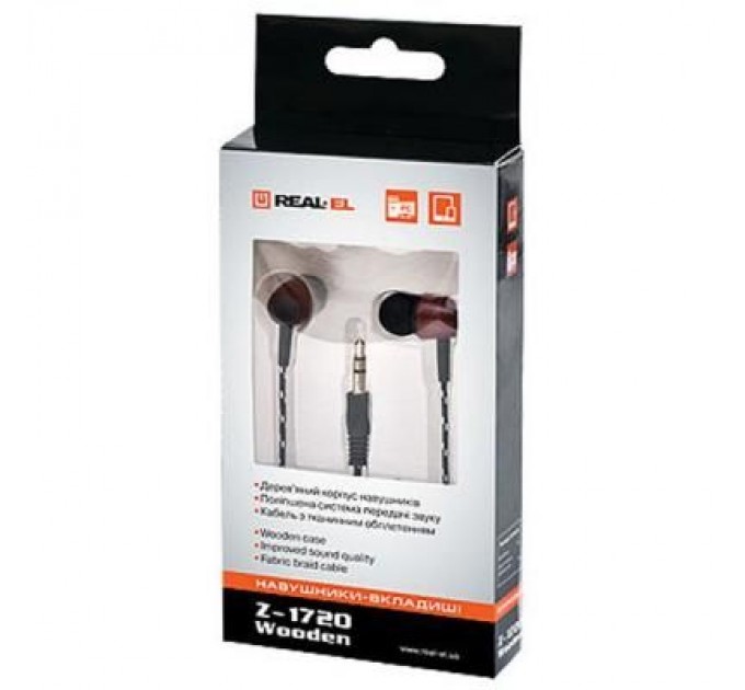 REAL-EL Навушники REAL-EL Z-1720 Wooden