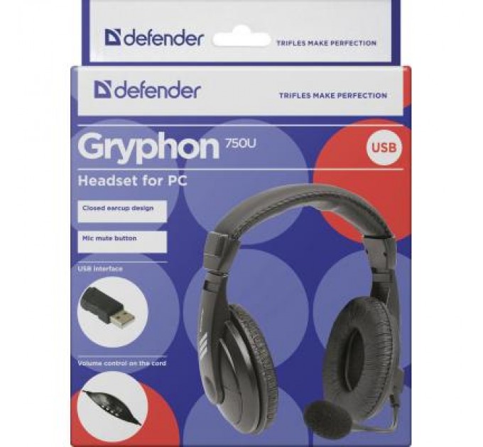 Defender Навушники Defender Gryphon 750U USB (63752)