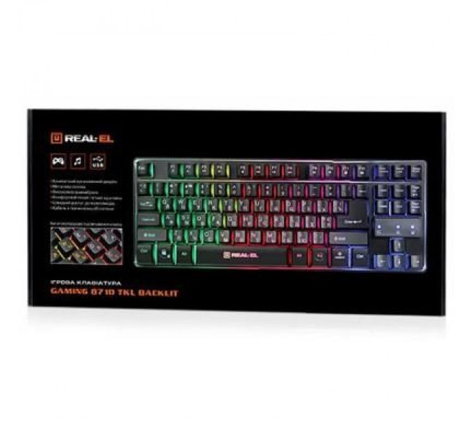 REAL-EL Клавіатура REAL-EL 8710 Gaming TKL Backlit, black