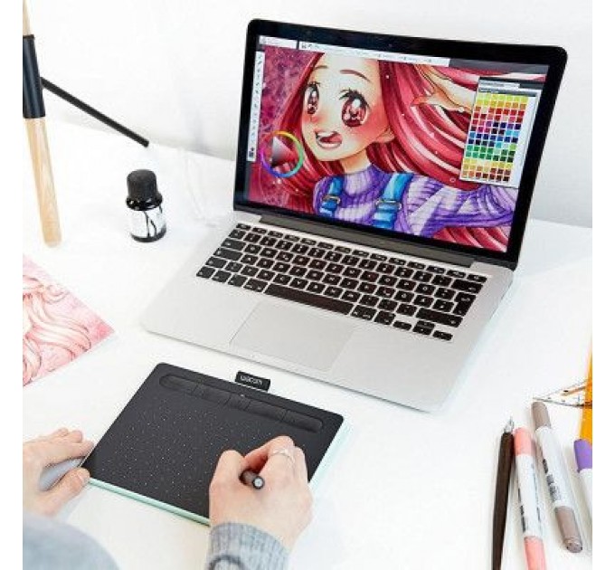 Wacom Графічний планшет Wacom Intuos S Bluetooth pistachio (CTL-4100WLE-N)
