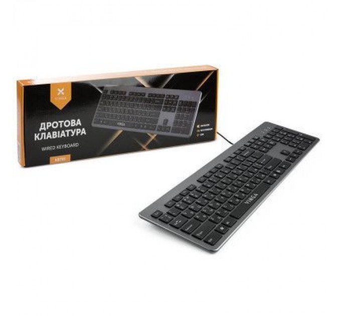 Vinga Клавіатура Vinga KB735 black-grey