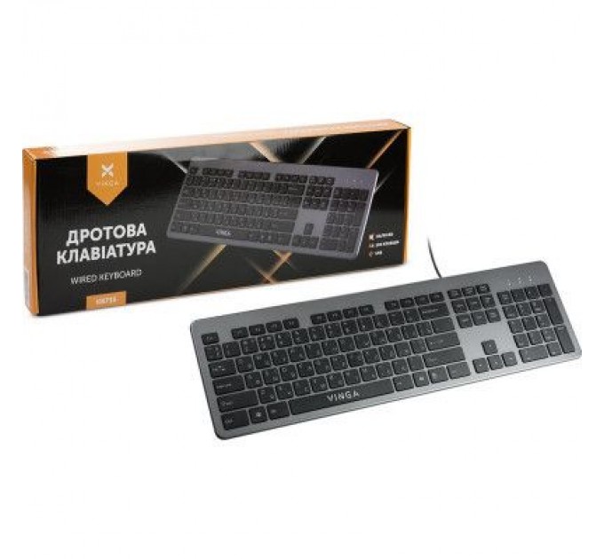 Vinga Клавіатура Vinga KB735 black-grey