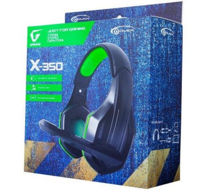 Gemix Навушники Gemix X-350 black-green