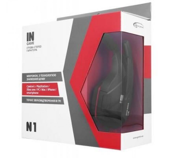 Gemix Навушники Gemix N1 Black-Red Gaming