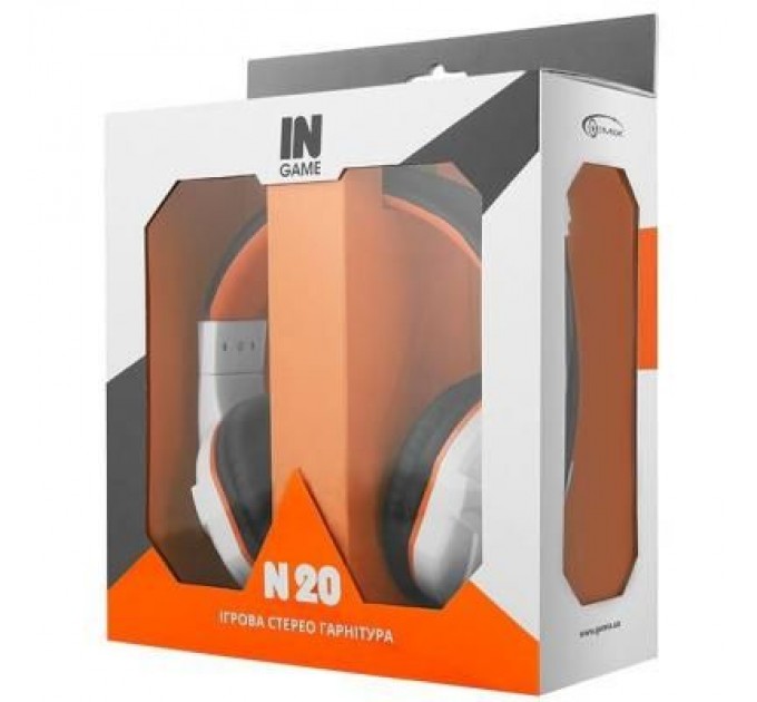 Gemix Навушники Gemix N20 White-Black-Orange Gaming