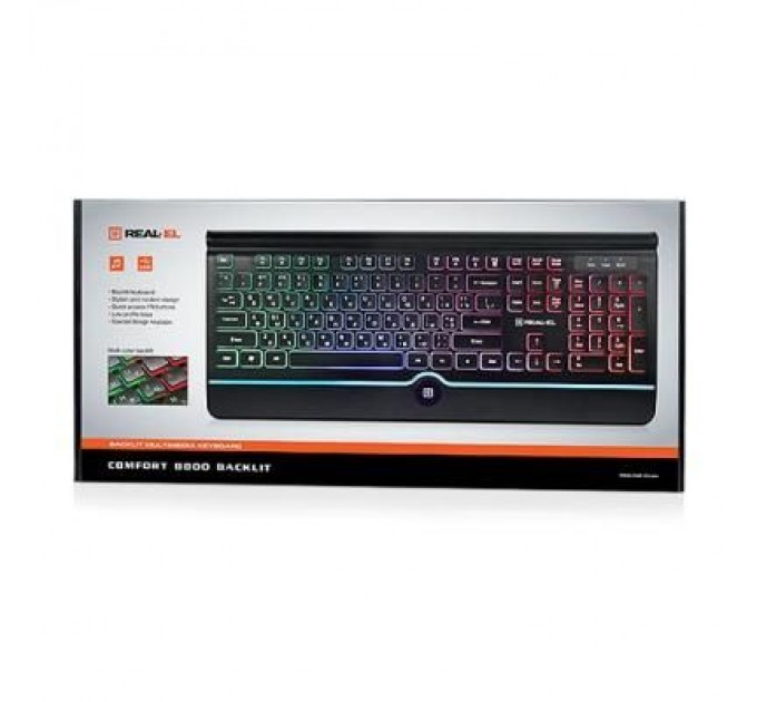 REAL-EL Клавіатура REAL-EL 8000 Comfort Backlit Black