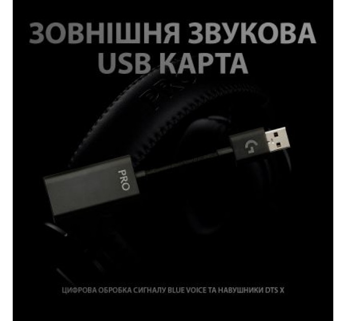Logitech Навушники Logitech G PRO X Gaming Headset Black (981-000818)