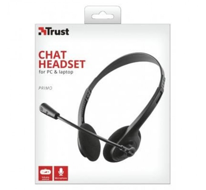 Trust Навушники Trust Primo Chat 3.5mm BLACK (21665)